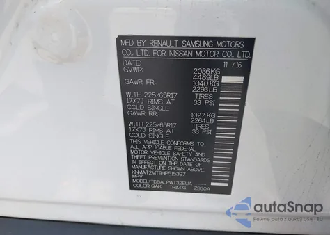 2017 Nissan Rogue S из США, поврежденный, VIN KNMAT2MT9HP515397